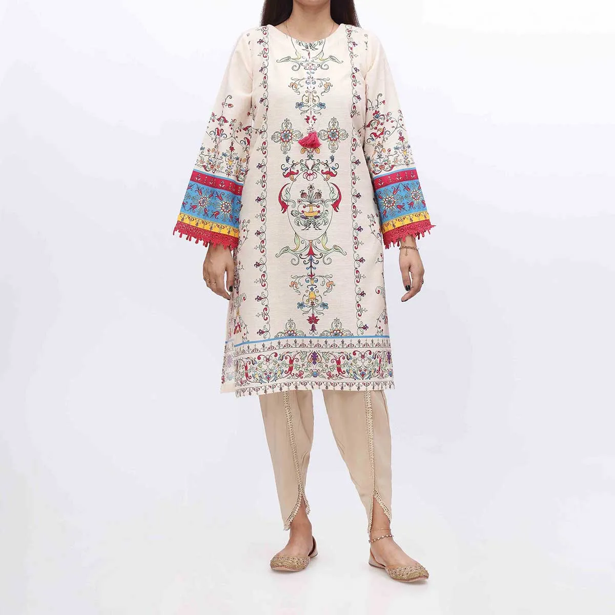 1PC- Digital Printed Khaddar Shirt PW3102
