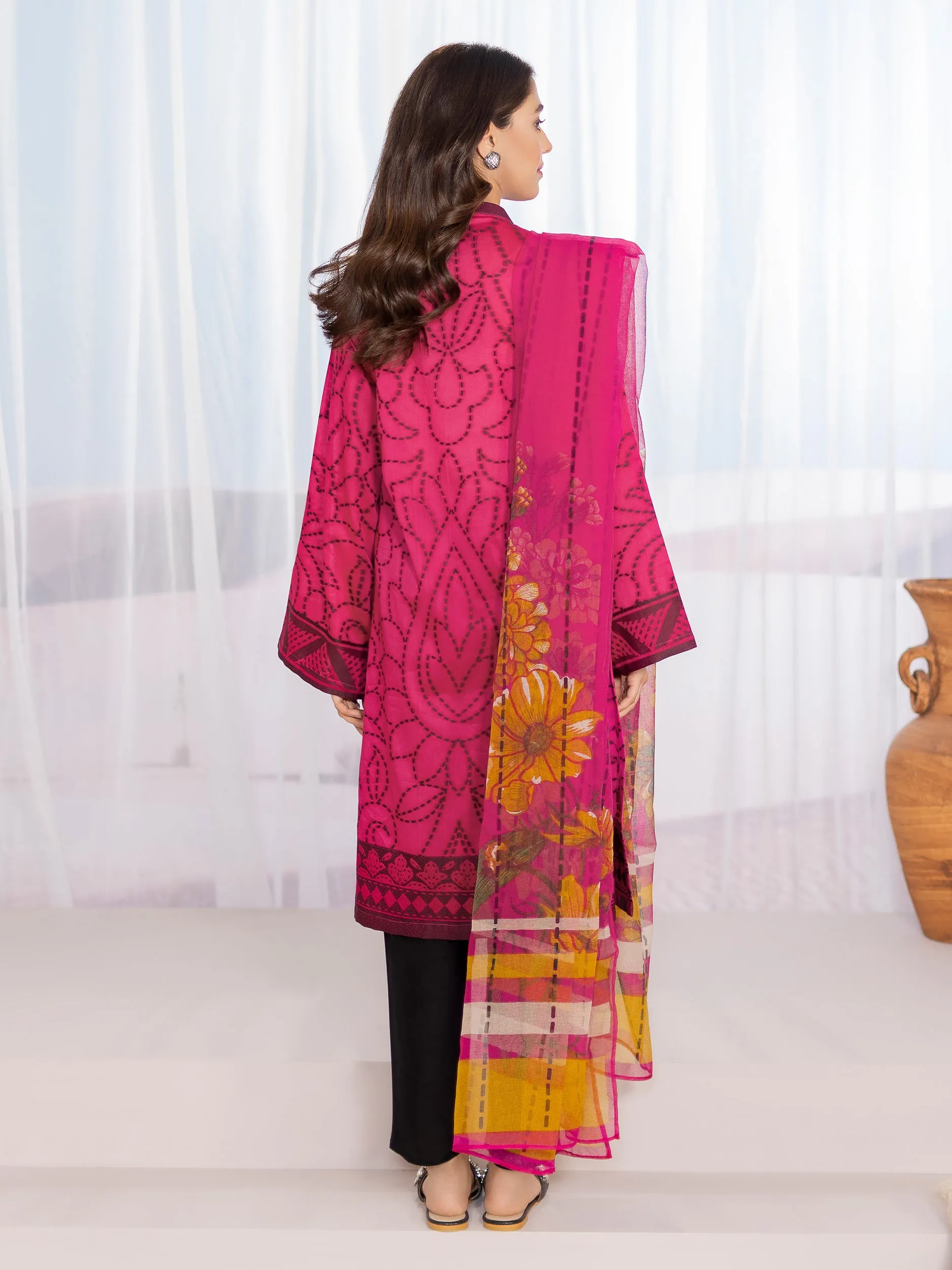 2 Piece Jacquard Suit-Printed (Unstitched)