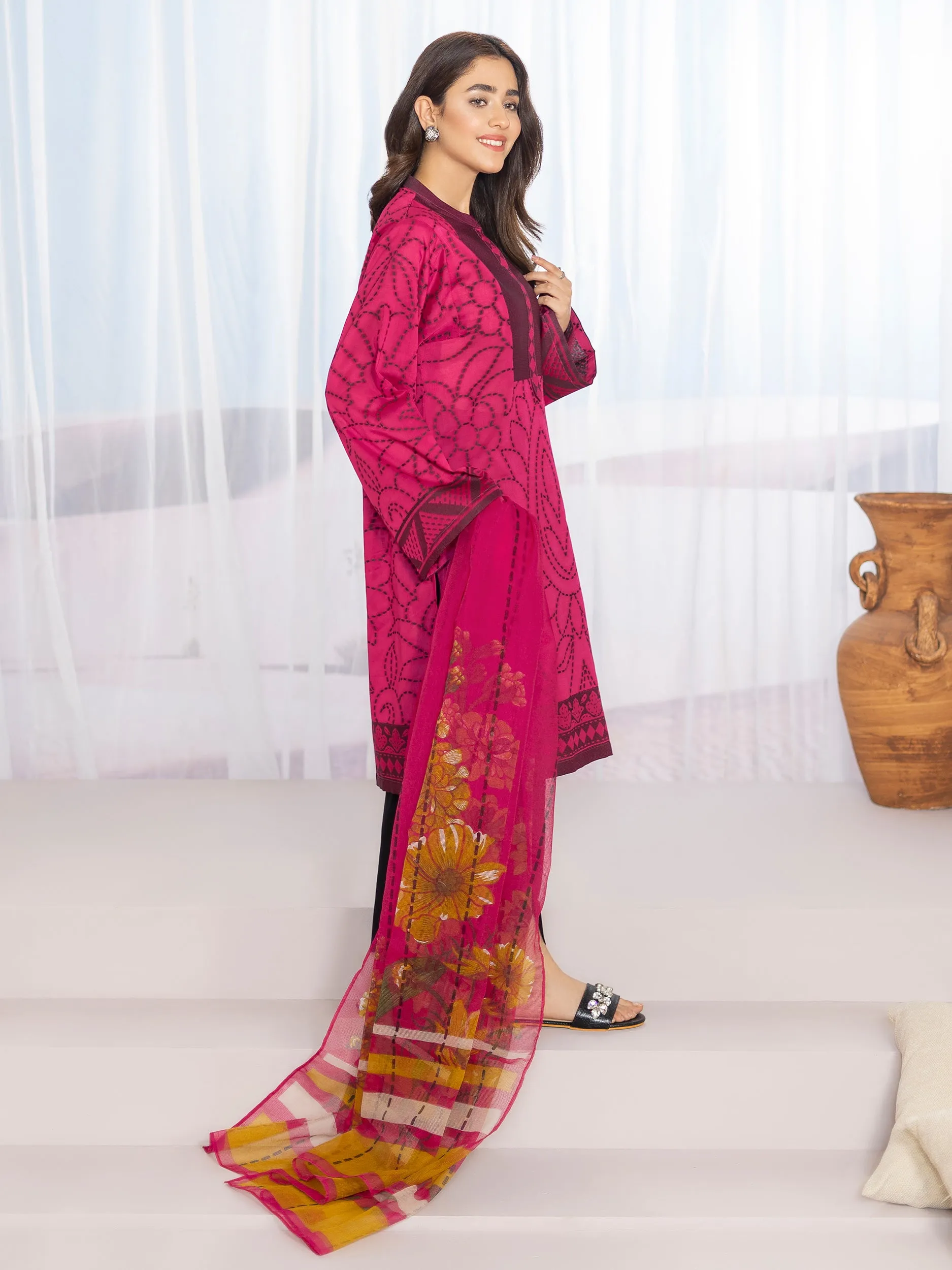 2 Piece Jacquard Suit-Printed (Unstitched)