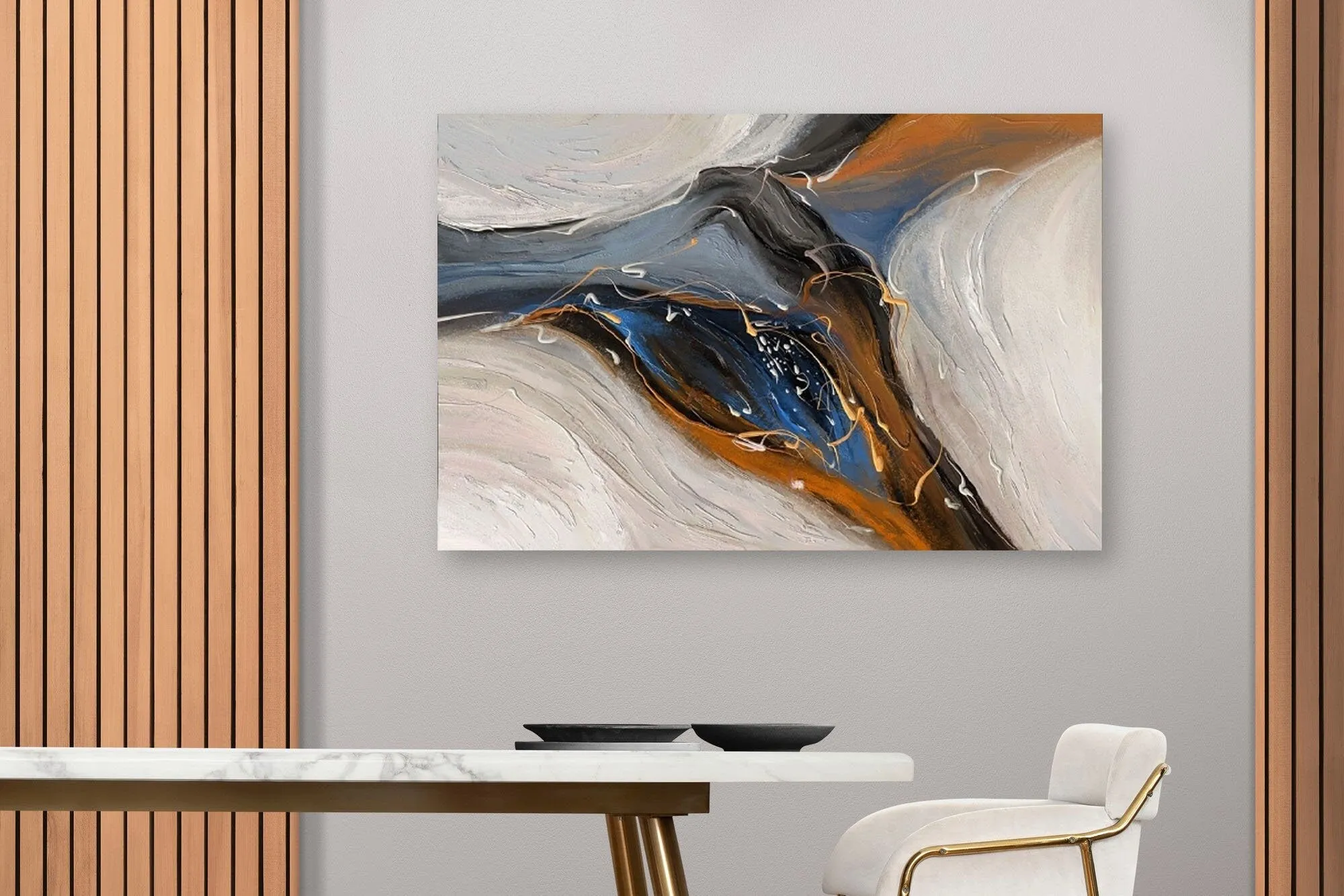 Abstract multi panel canvas wall art, large marble artwork, trendy wall hanging decor, modern 3 piece wall art, printable designer artwork