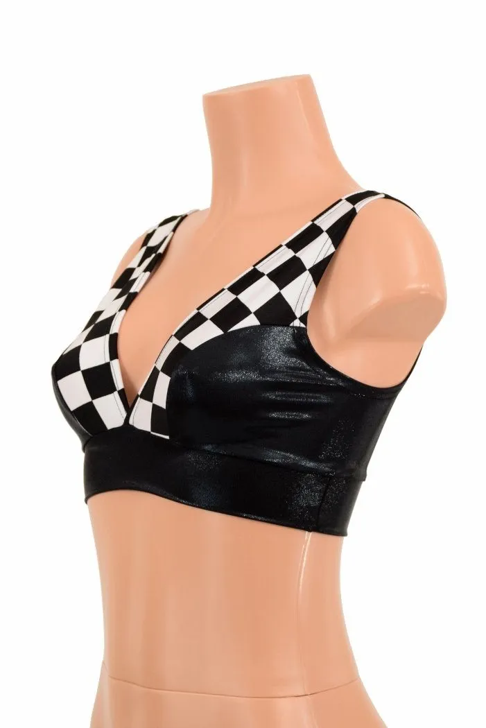 Black Mystique & Check Starlette Bralette