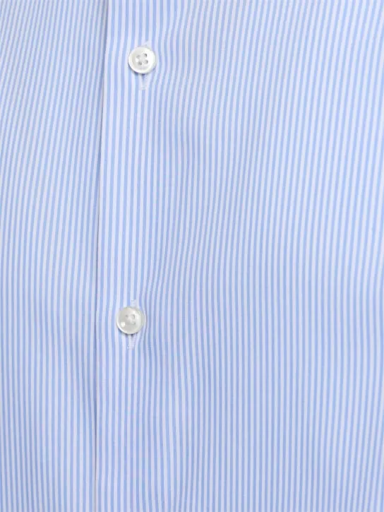 Boss   Hank striped cotton blend shirt 