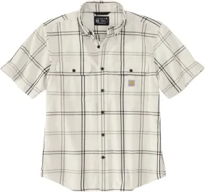 Carhartt Men's 106140 Loose Fit Midweight Short-Sleeve Plaid Shirt