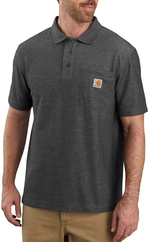 Carhartt Men's Loose Fit Midweight Short-Sleeve Pocket Polo