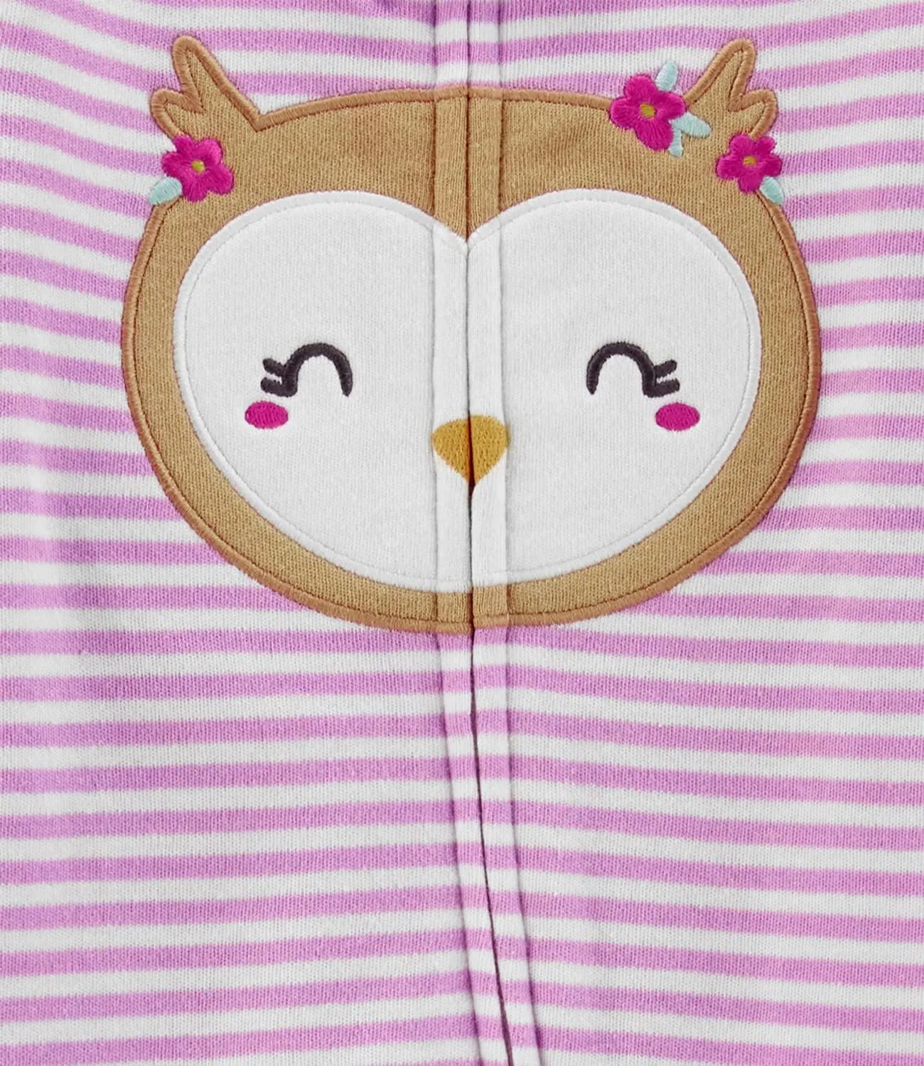Carter's Girls' 1-Piece 100% Snug Fit Footie Sleeper PJs