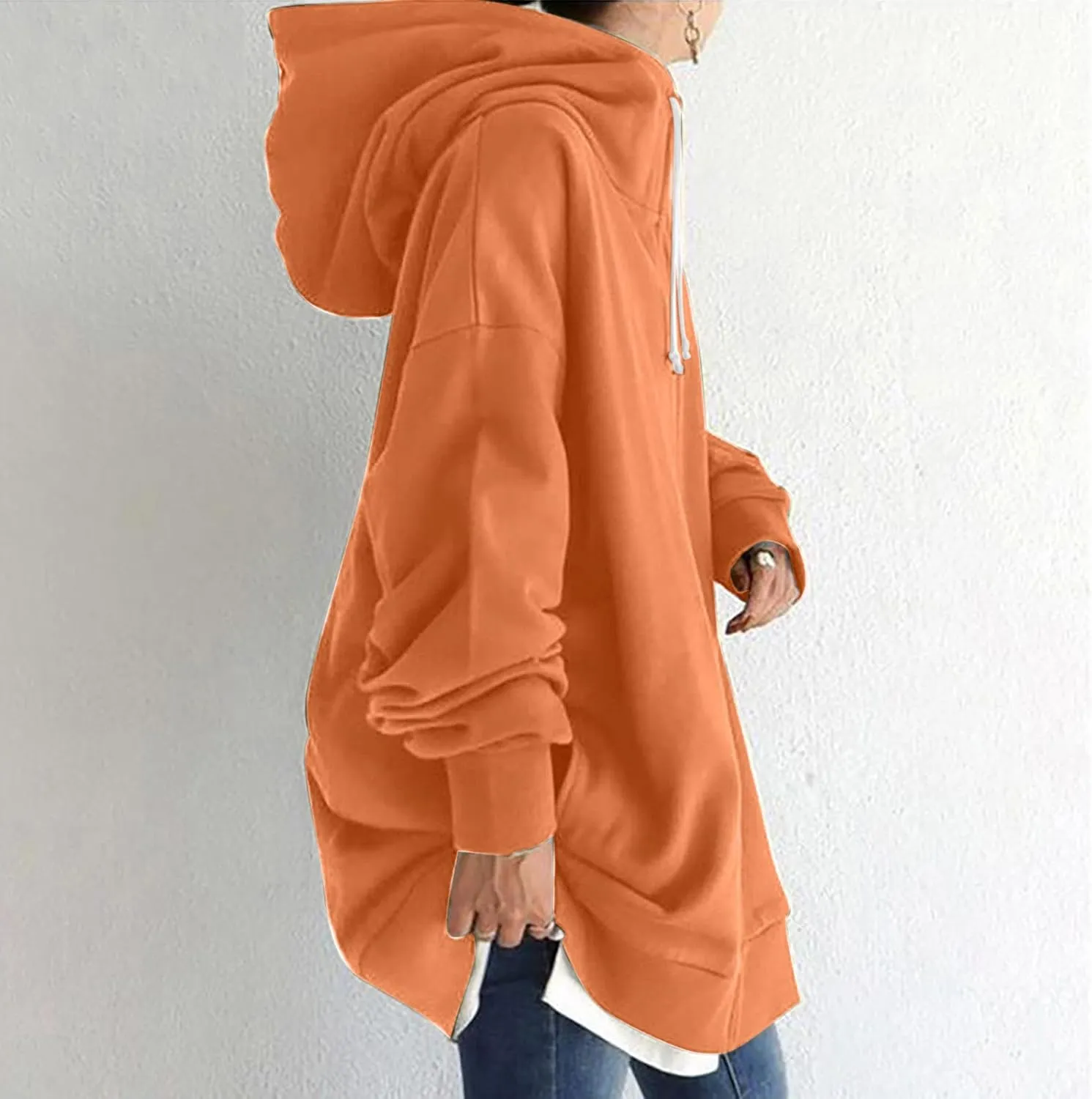 Ceboyel Women Oversized Sweatshirt Loose Fit Full Zip Up Fashion Long Hoodies Trendy Y2K Jackets Winter Outfits Clothes 2023