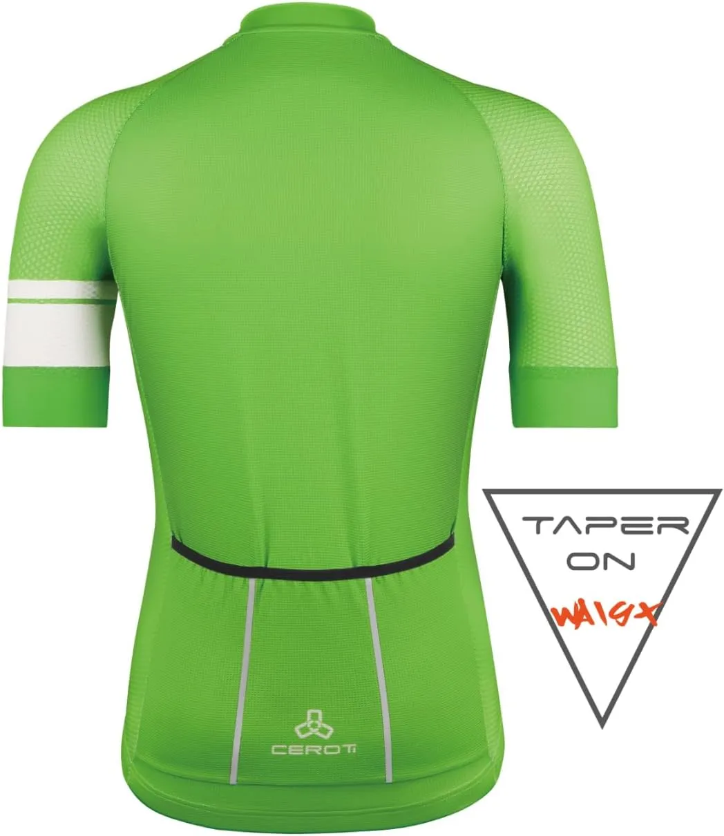 CEROTIPOLAR Snug Fit Men AirCool Cycling Jersey Bike Shirts UPF50 ,PRO Dry Fit Light Weight Fabric