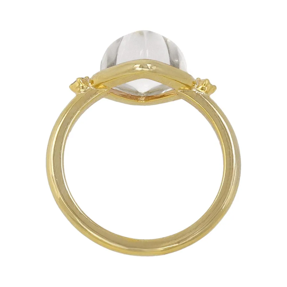 Clear Square Glass Jewel Ring