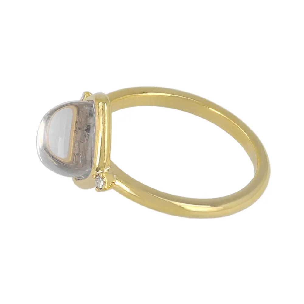 Clear Square Glass Jewel Ring