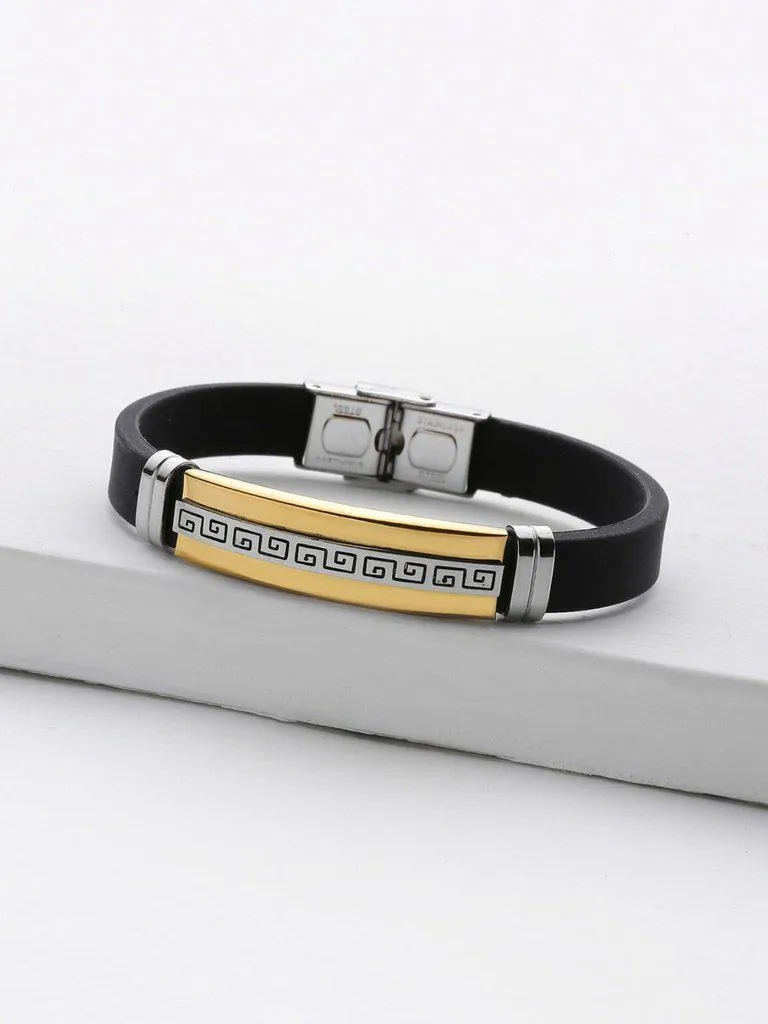 Color Block Stainless Steel Bracelet
