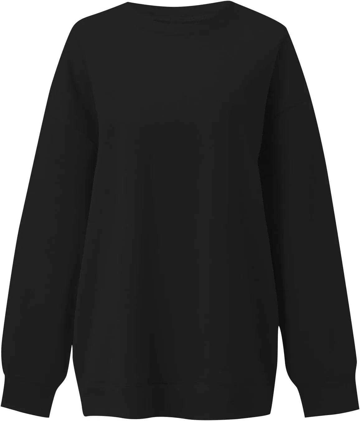 Crewneck Sweatshirts For Women Loose Fit Lightweight Fleece Oversized Sweatshirt Baggy Long Sleeve Pullover Tunic Top