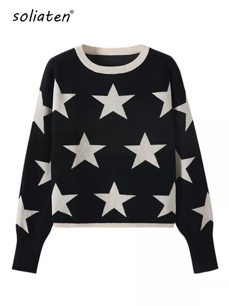 Fine Knit Star Sweater
