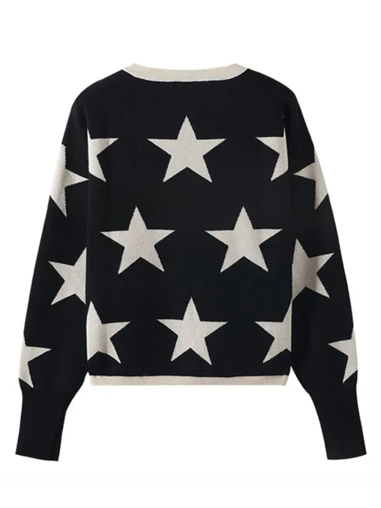 Fine Knit Star Sweater