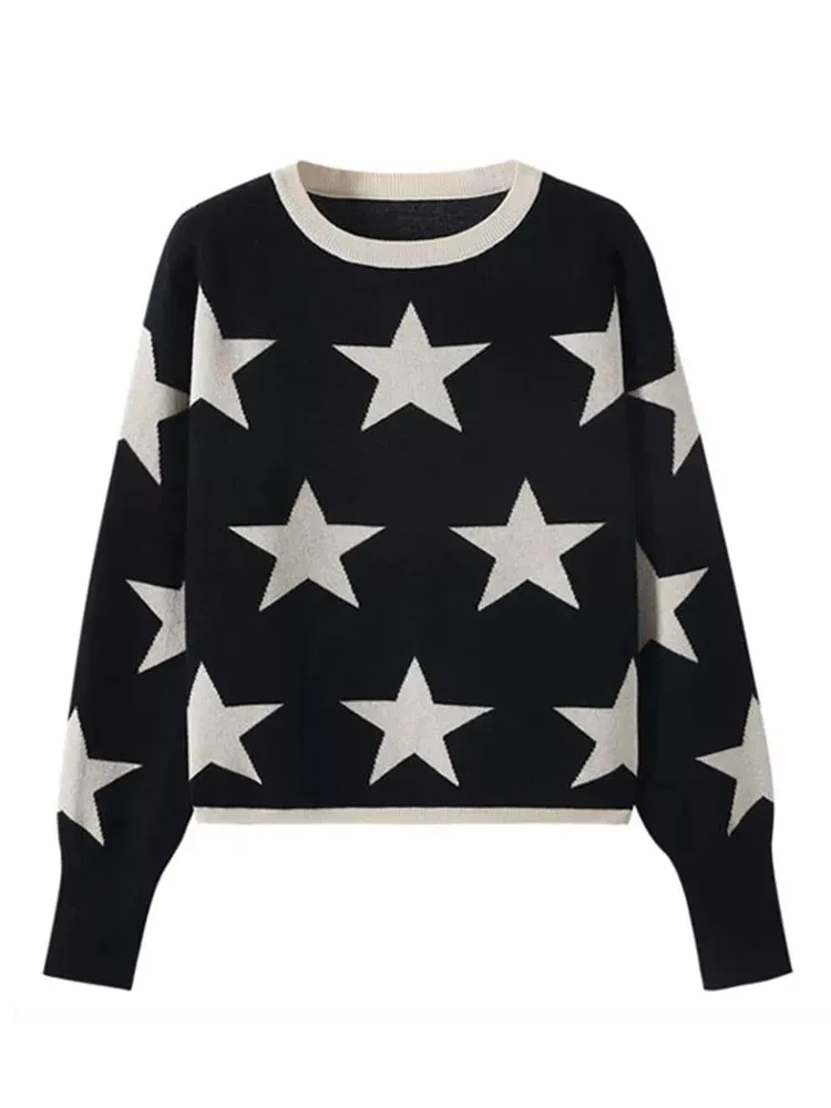 Fine Knit Star Sweater