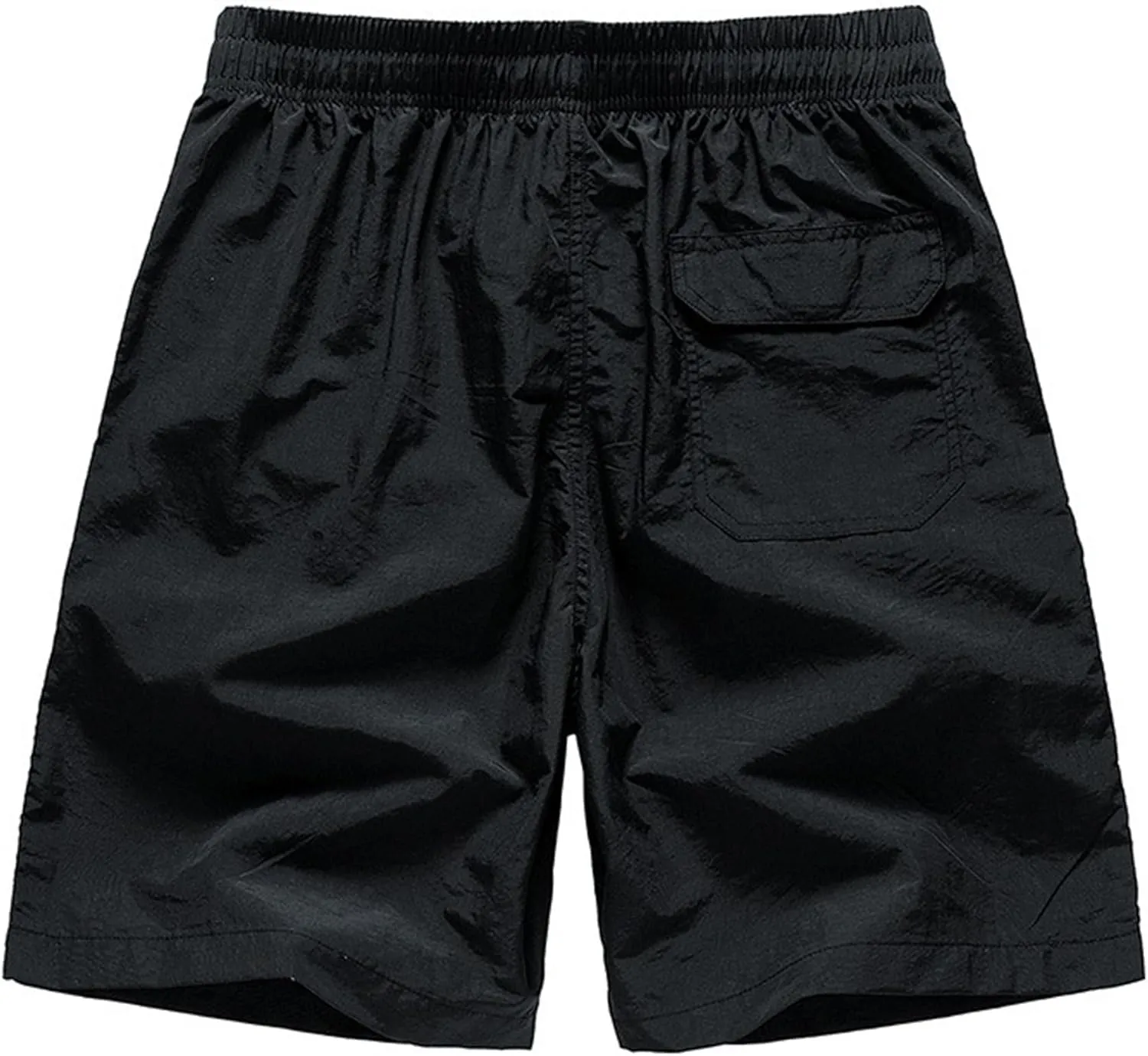 JEsilunmaMY Men's Relaxed Fit Outdoor Running Shorts Quick Drying Solid Color Beach Shorts Lightweight Casual Swim Trunks