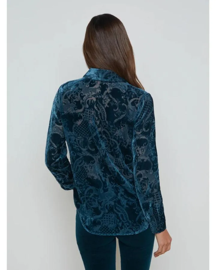 L'Agence Laurent Velvet Blouse