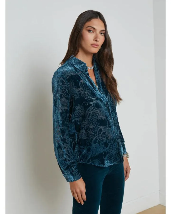 L'Agence Laurent Velvet Blouse