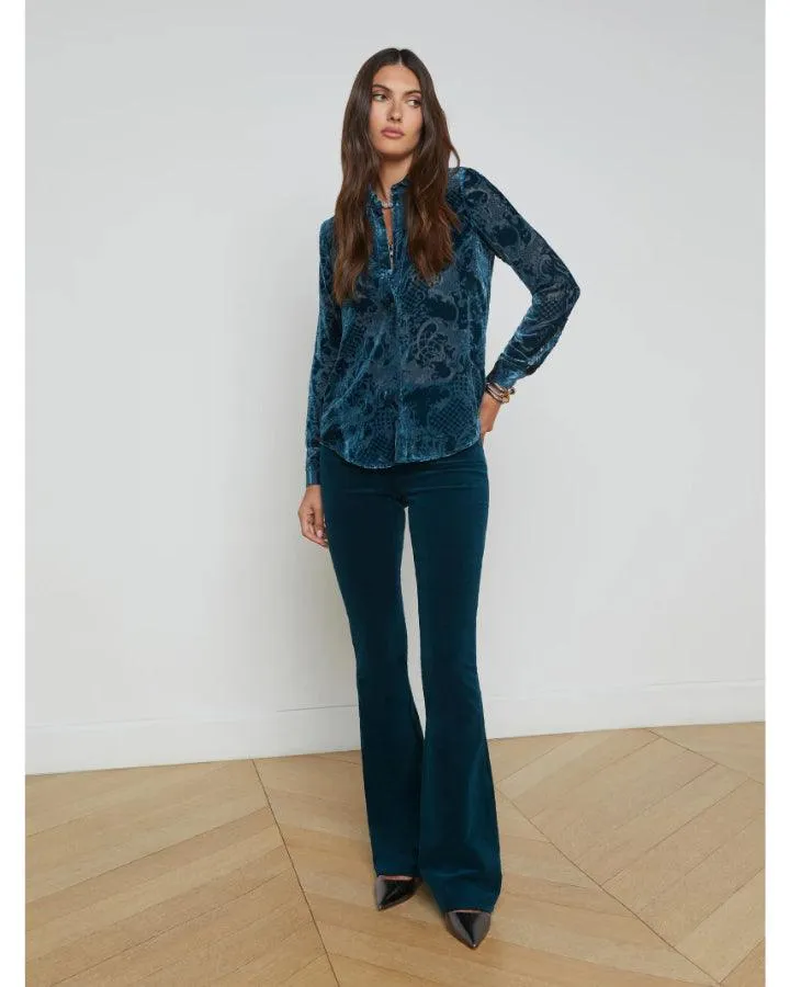 L'Agence Laurent Velvet Blouse