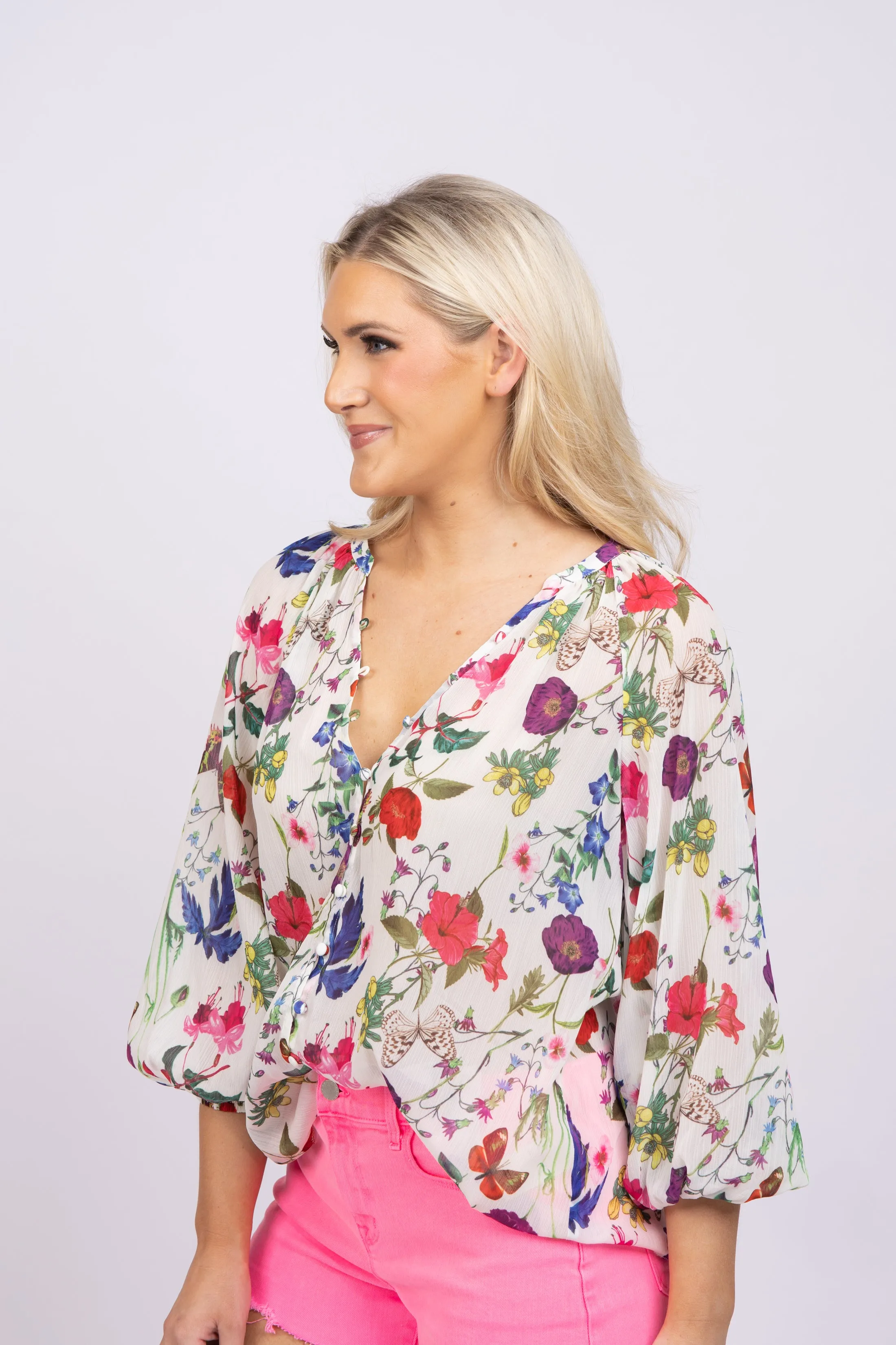L'agence Teagan Dolman Sleeve Blouse