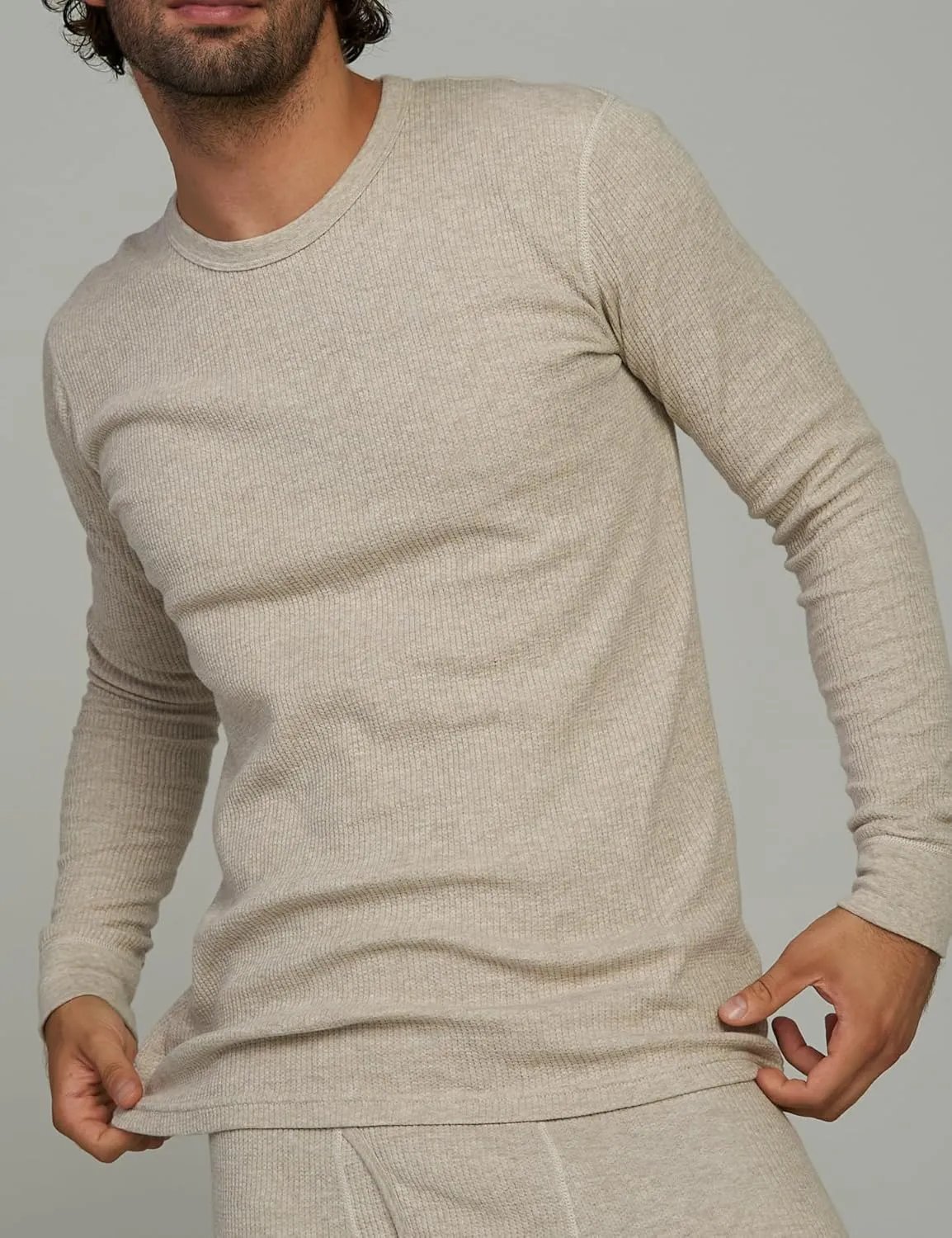 LAPASA Men's Cotton Waffle Thermal Underwear Set Midweight & Heavyweight Long Johns Base Layer Cold Weather M60/M137