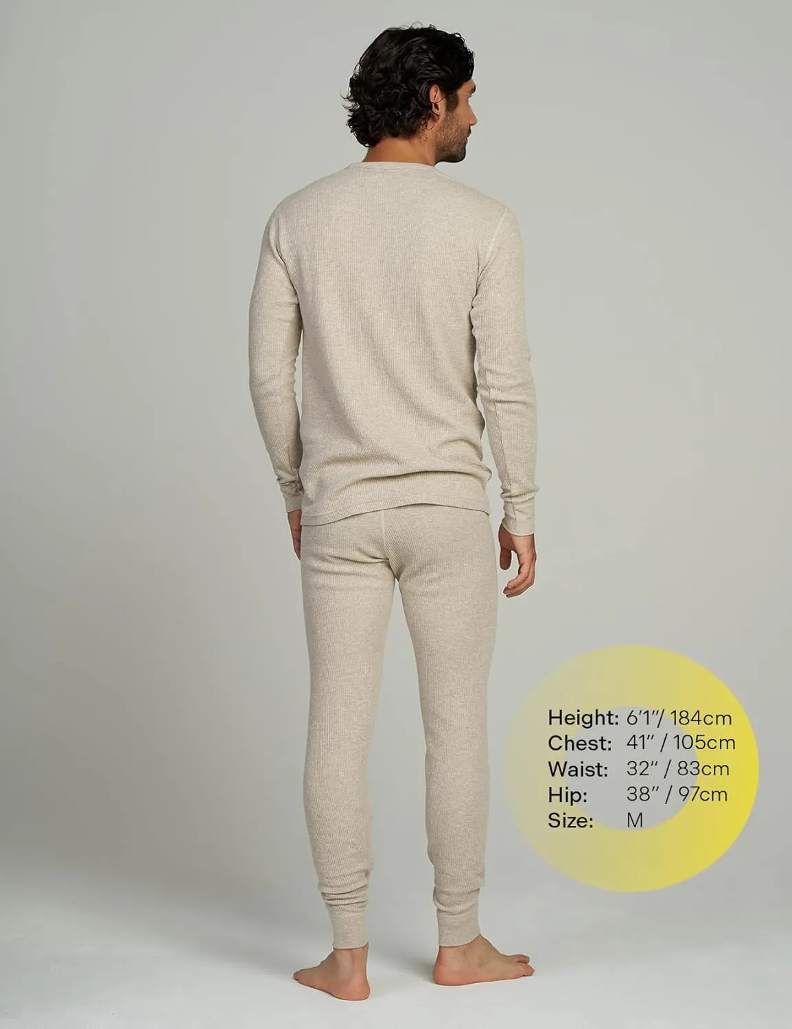 LAPASA Men's Cotton Waffle Thermal Underwear Set Midweight & Heavyweight Long Johns Base Layer Cold Weather M60/M137