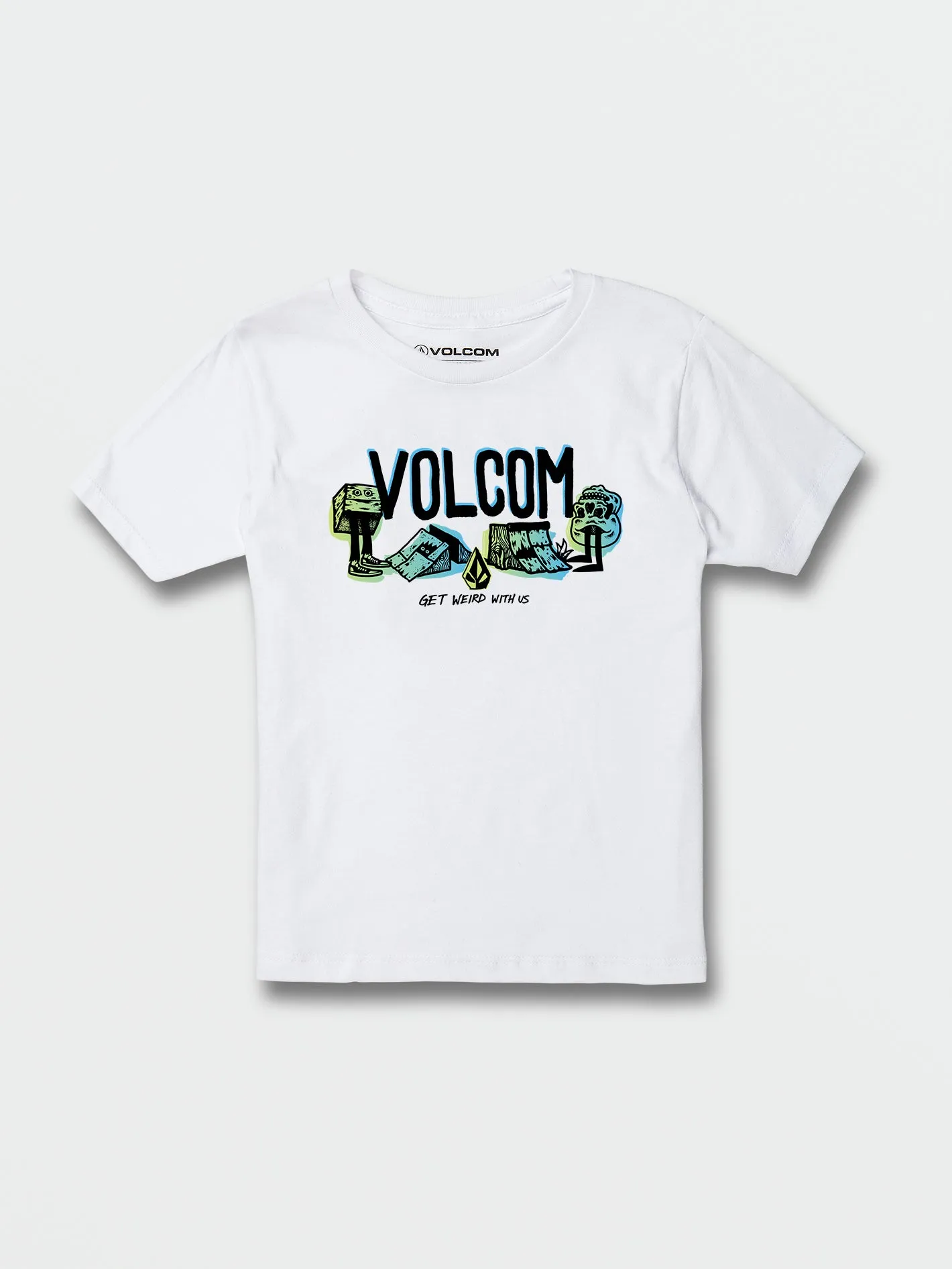 Little Boys Sieben Wuz Here Short Sleeve Tee - White