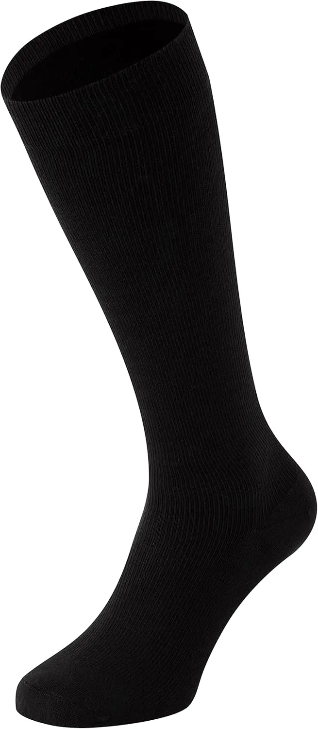 Masters Of Mayfair - Luxury Compression Socks for Women and Men, Aid Circulation, Flying, Travelling, Exercise Training, Natural Material, Breathable (Black)