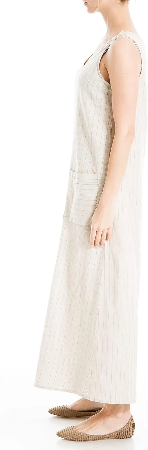 Max Studio womens Yarn Dye Sleeveless Wide Leg Jumpsuit