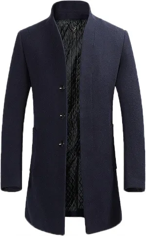 Men's Classical France Style Warm Wool Coat #1W1F153160123