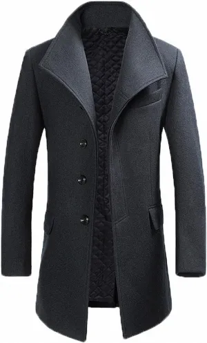 Men's Classical France Style Warm Wool Coat #1W1F153160123