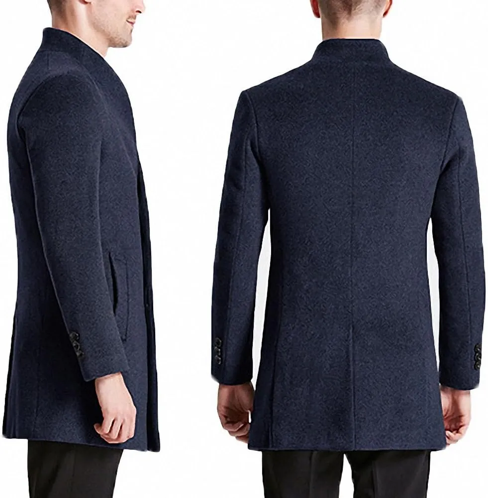 Men's Classical France Style Warm Wool Coat #1W1F153160123