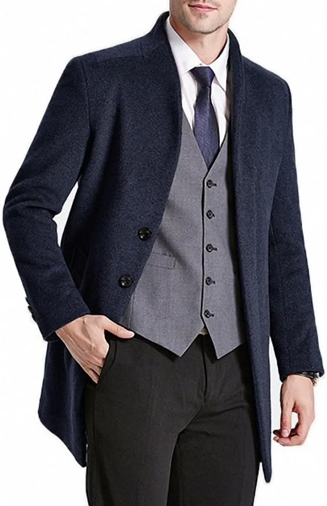 Men's Classical France Style Warm Wool Coat #1W1F153160123