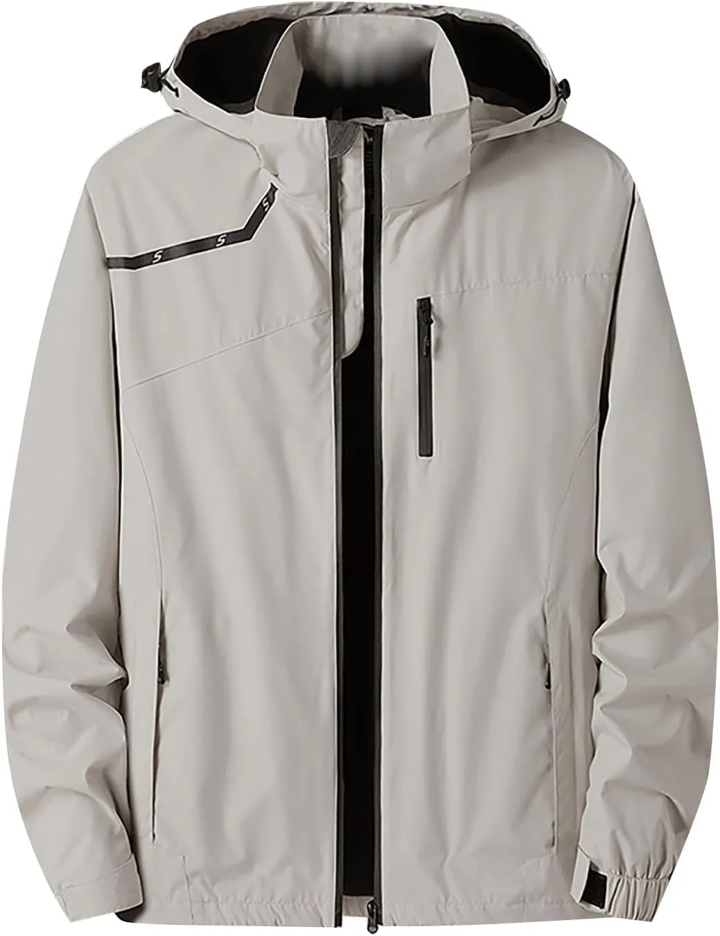 Mens Lightweight Jackets Casual Solid Color Hooded Thick Zipper Pocket Thick Coat Thick Jacket Womens Hoodies Mens