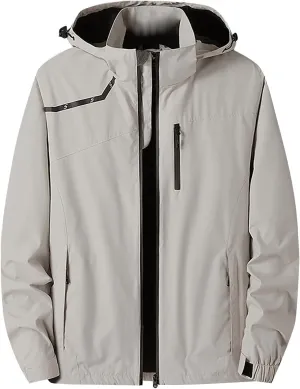 Mens Lightweight Jackets Casual Solid Color Hooded Thick Zipper Pocket Thick Coat Thick Jacket Womens Hoodies Mens