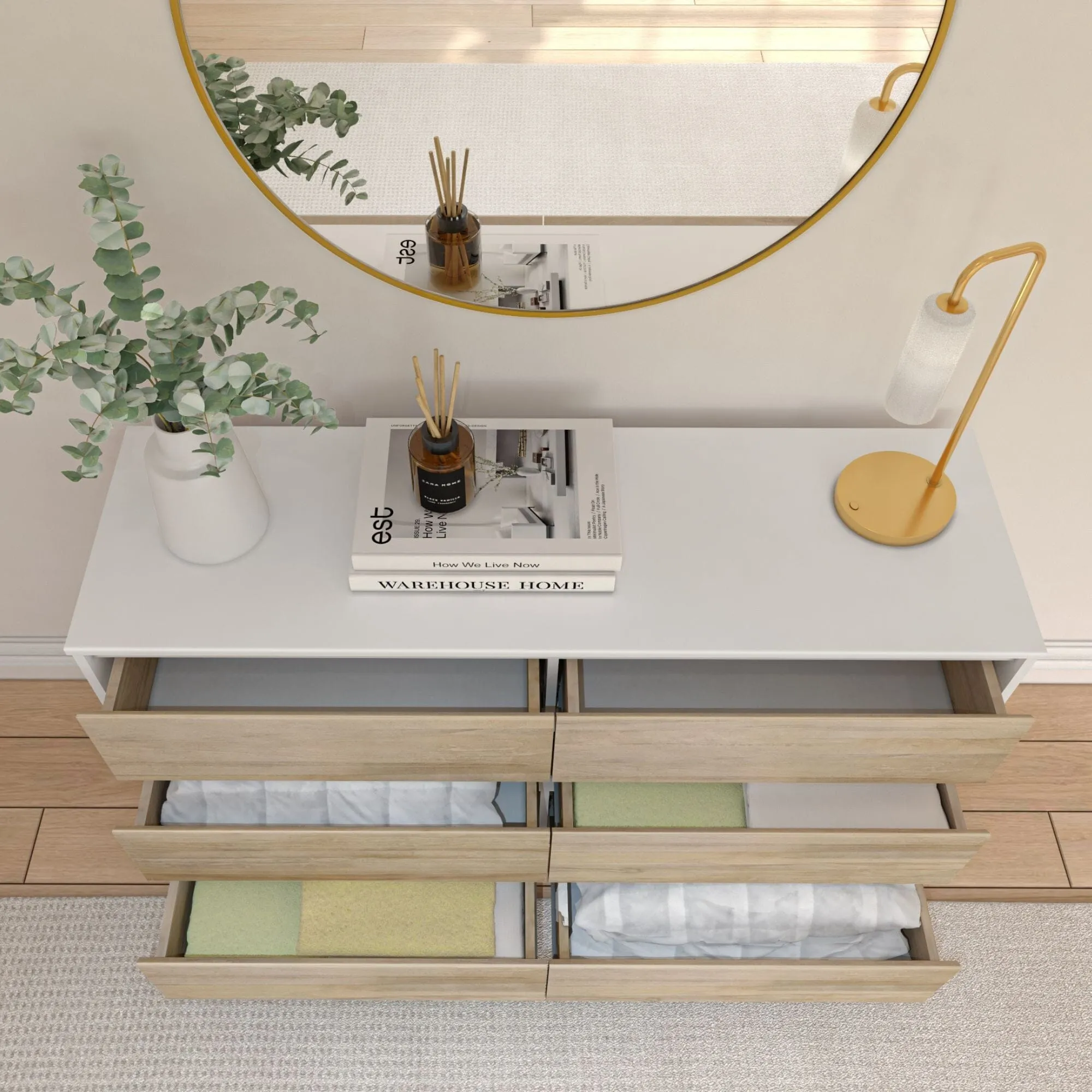 Modern 6-Drawer Dresser