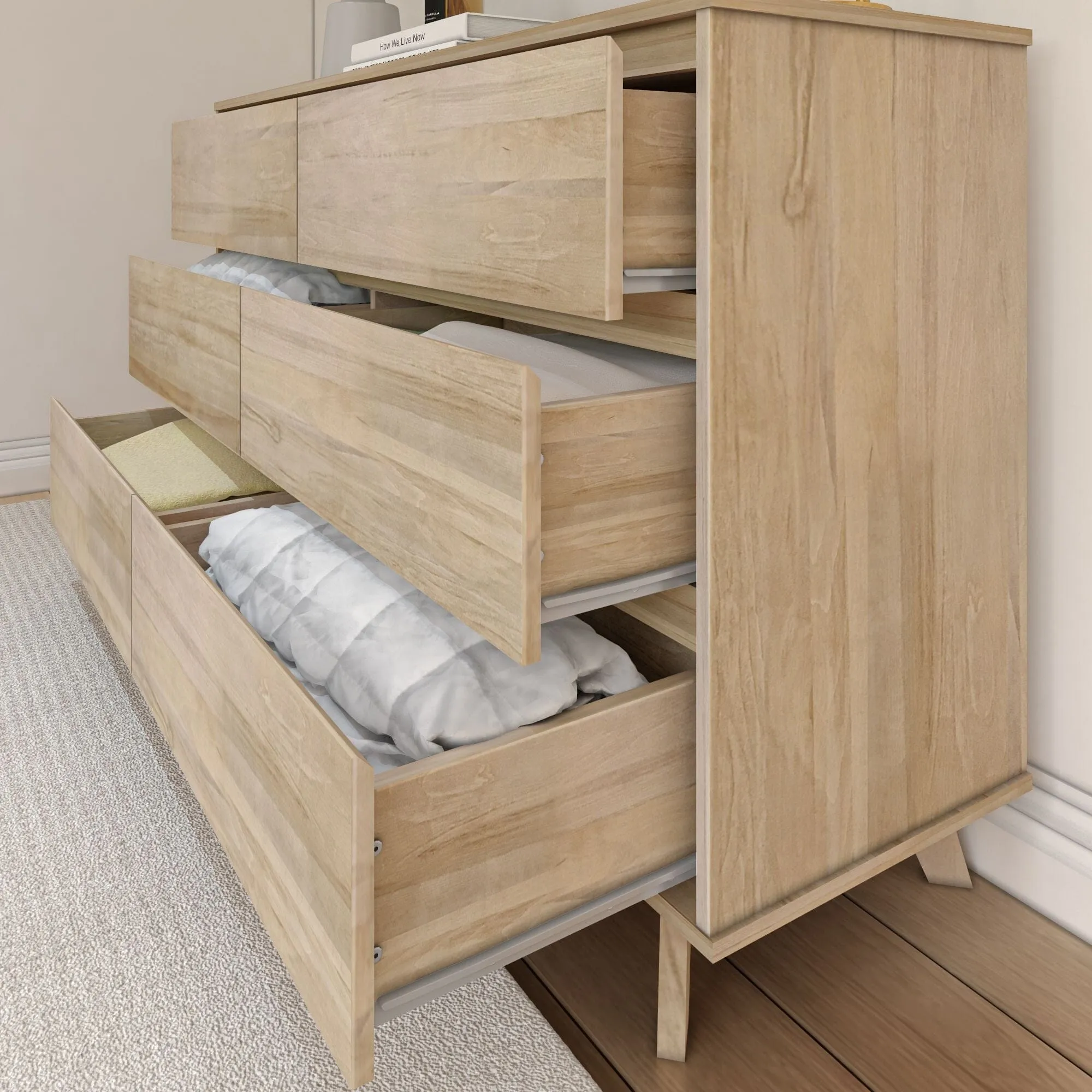 Modern 6-Drawer Dresser