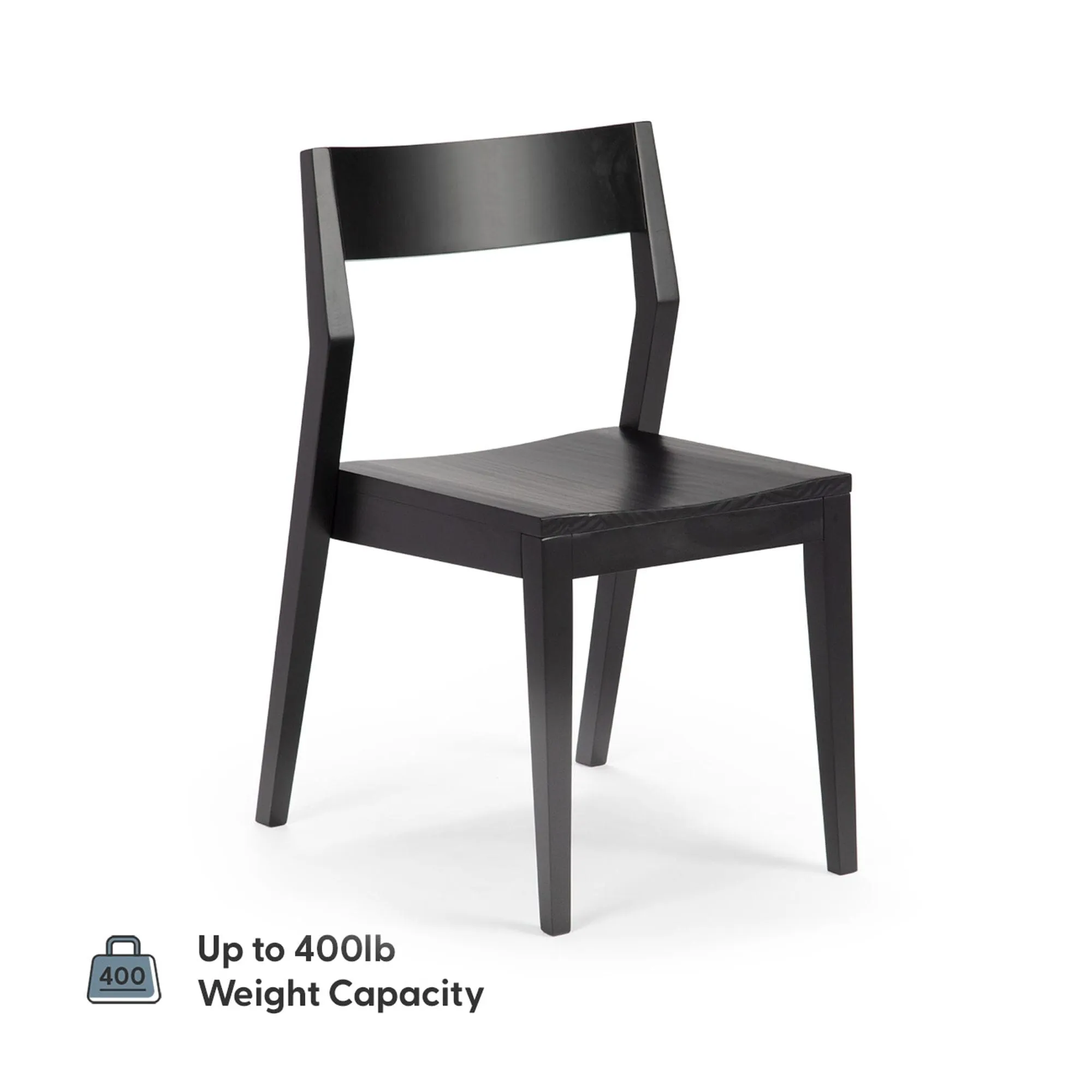 Modern Dining Set with Black Chairs - 72"