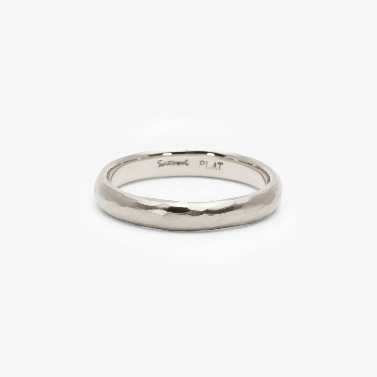 MR0134 | 3.5mm Half Round Hammered Band