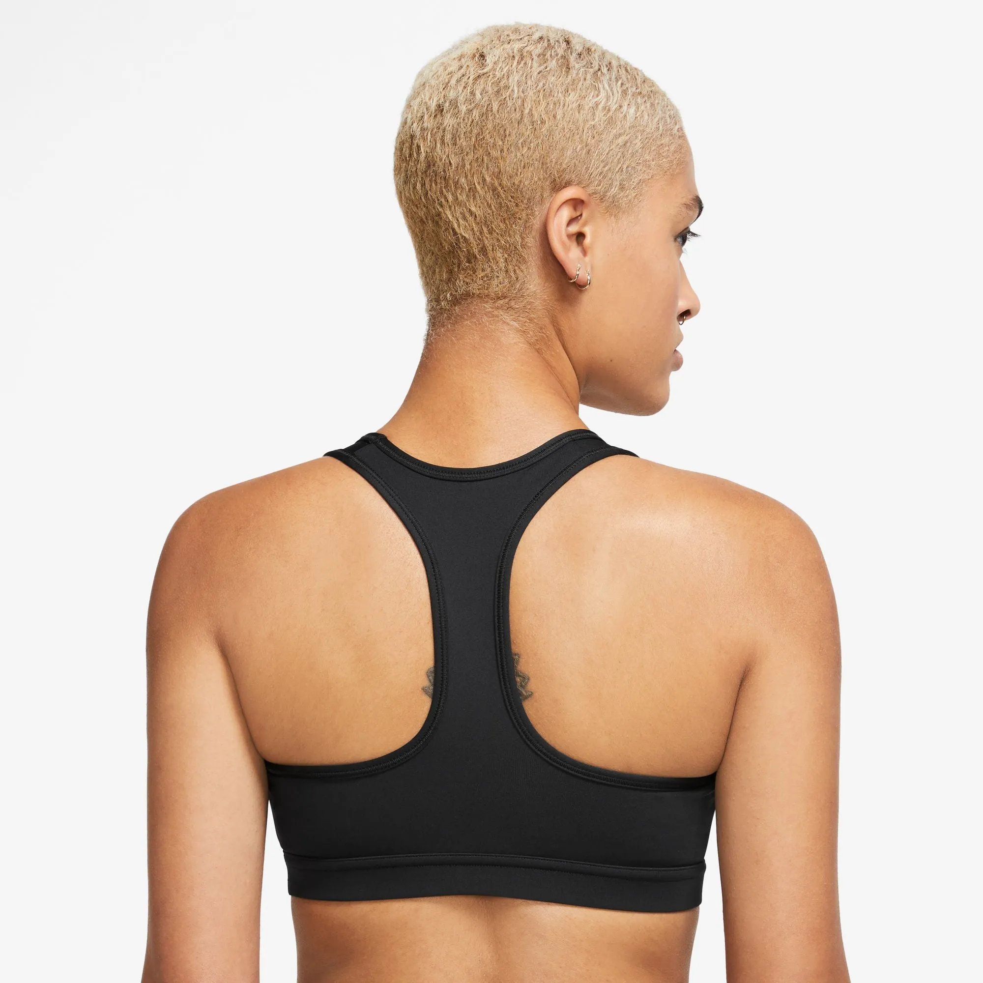 Nike Women's Dri-FIT Swoosh Medium Support Bra Black / White