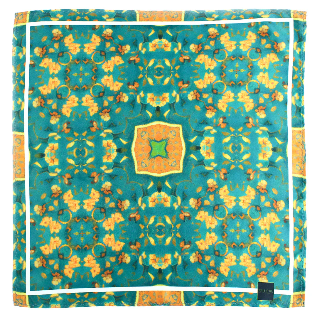 Peluche GlamourGrove Multicolor Pocket Square for Men (14X14 inches)
