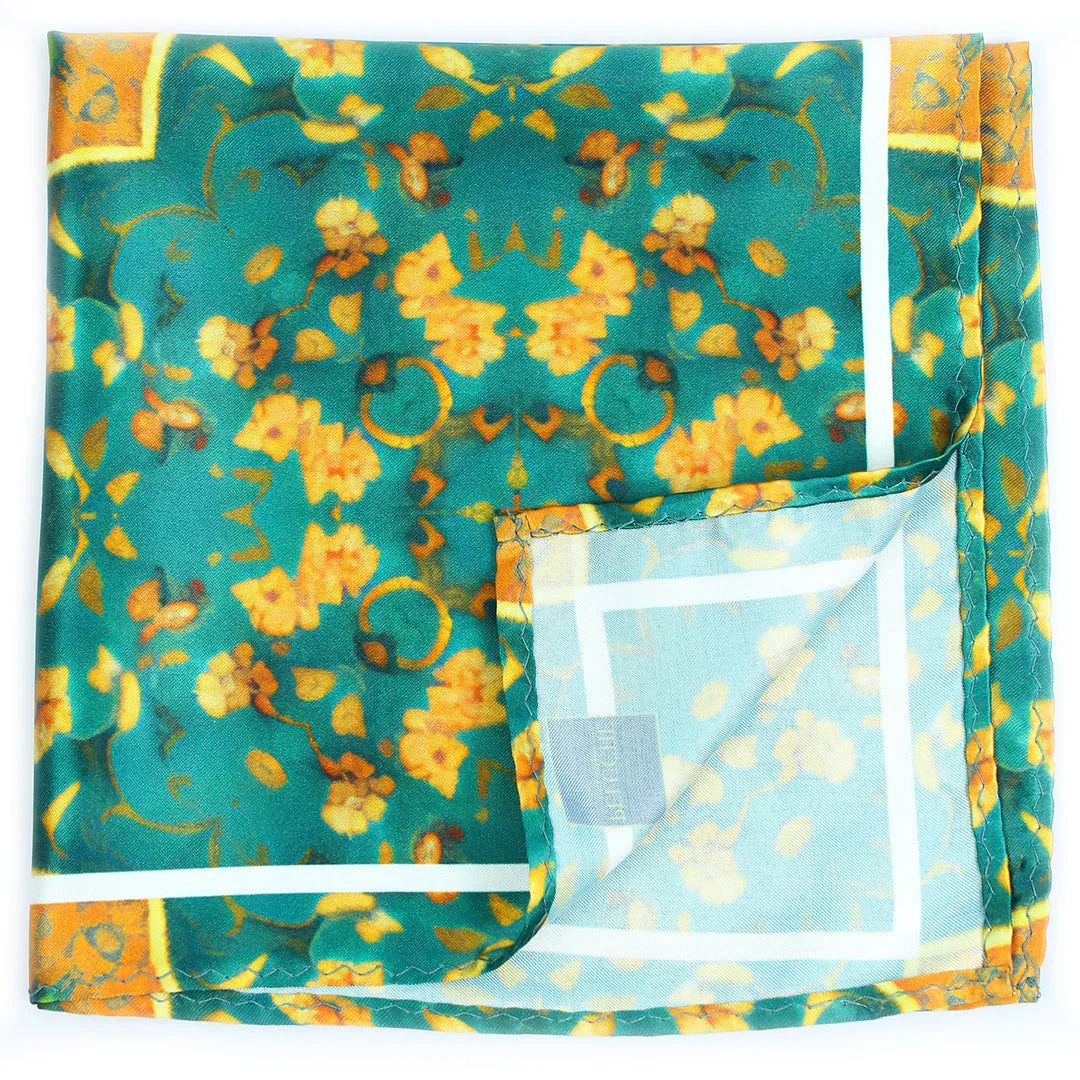 Peluche GlamourGrove Multicolor Pocket Square for Men (14X14 inches)