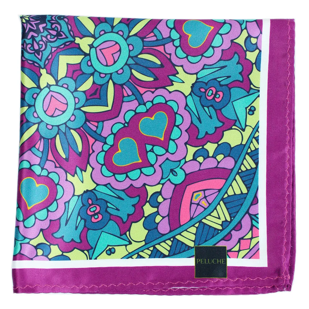 Peluche Mystic Mandala Elegance Multicolor Pocket Square for Men (14X14 inches)