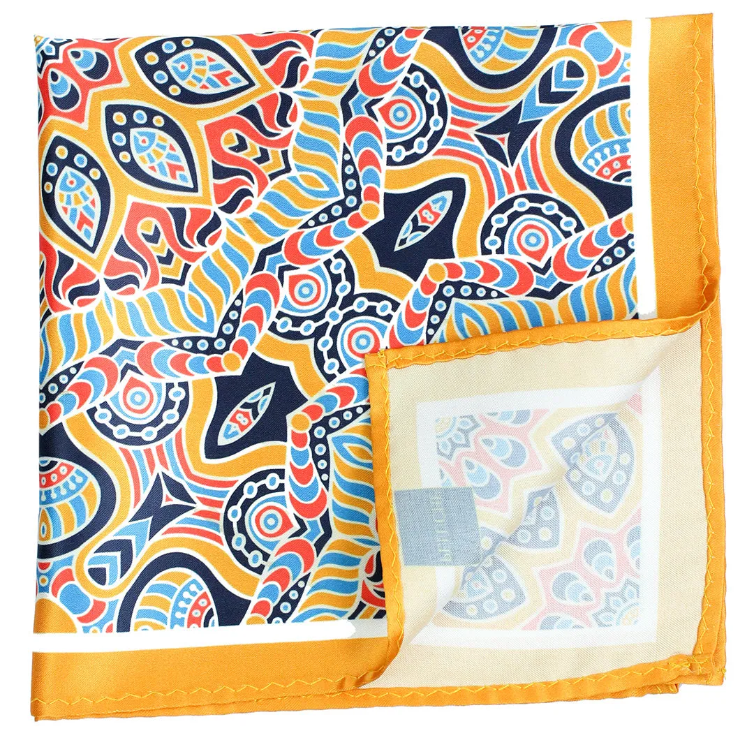 Peluche Savage Impressions Ensemble Multicolor Pocket Square for Men (14X14 inches)