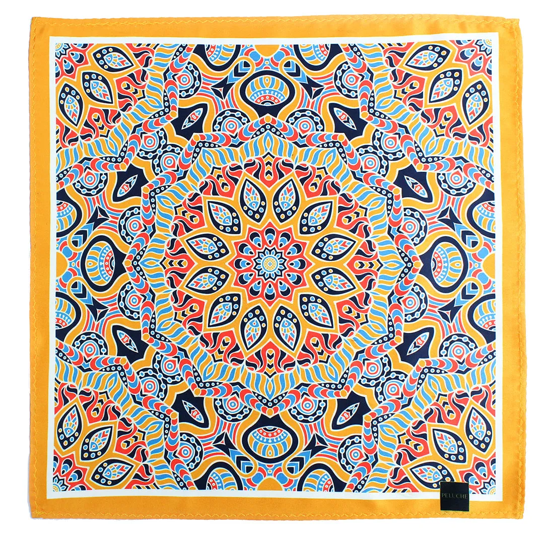 Peluche Savage Impressions Ensemble Multicolor Pocket Square for Men (14X14 inches)