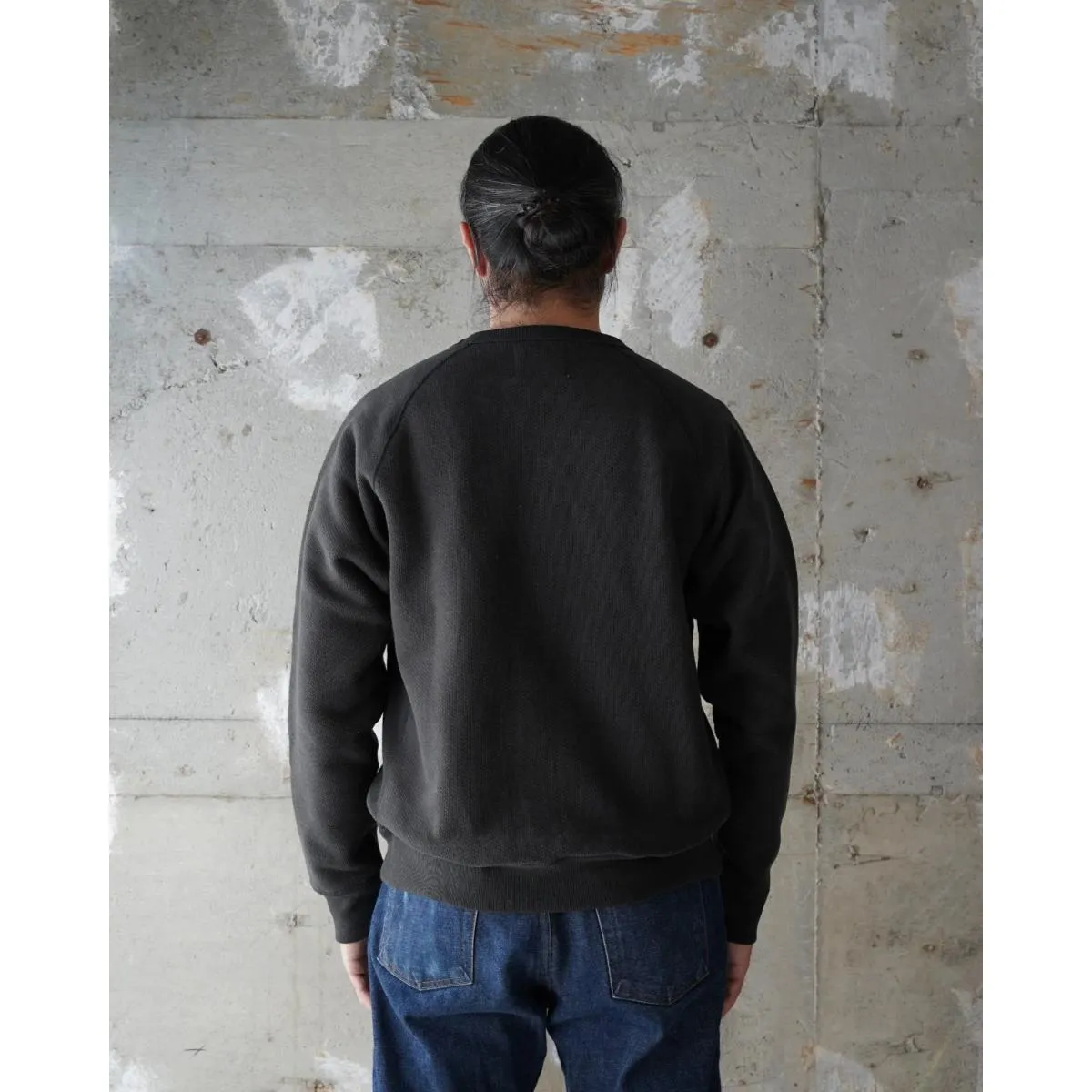 Pullover Crewneck Double Heavyweight French Terry Sumi Black