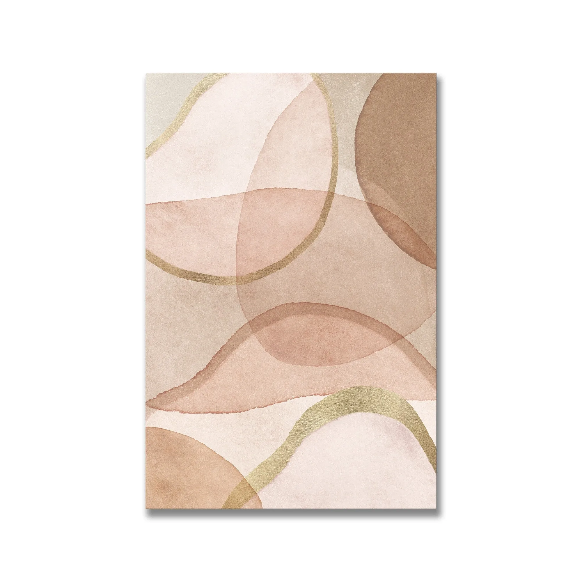 "Blush and Brown Abstract" Framed Print Wall Art by Kathrin Pienaar