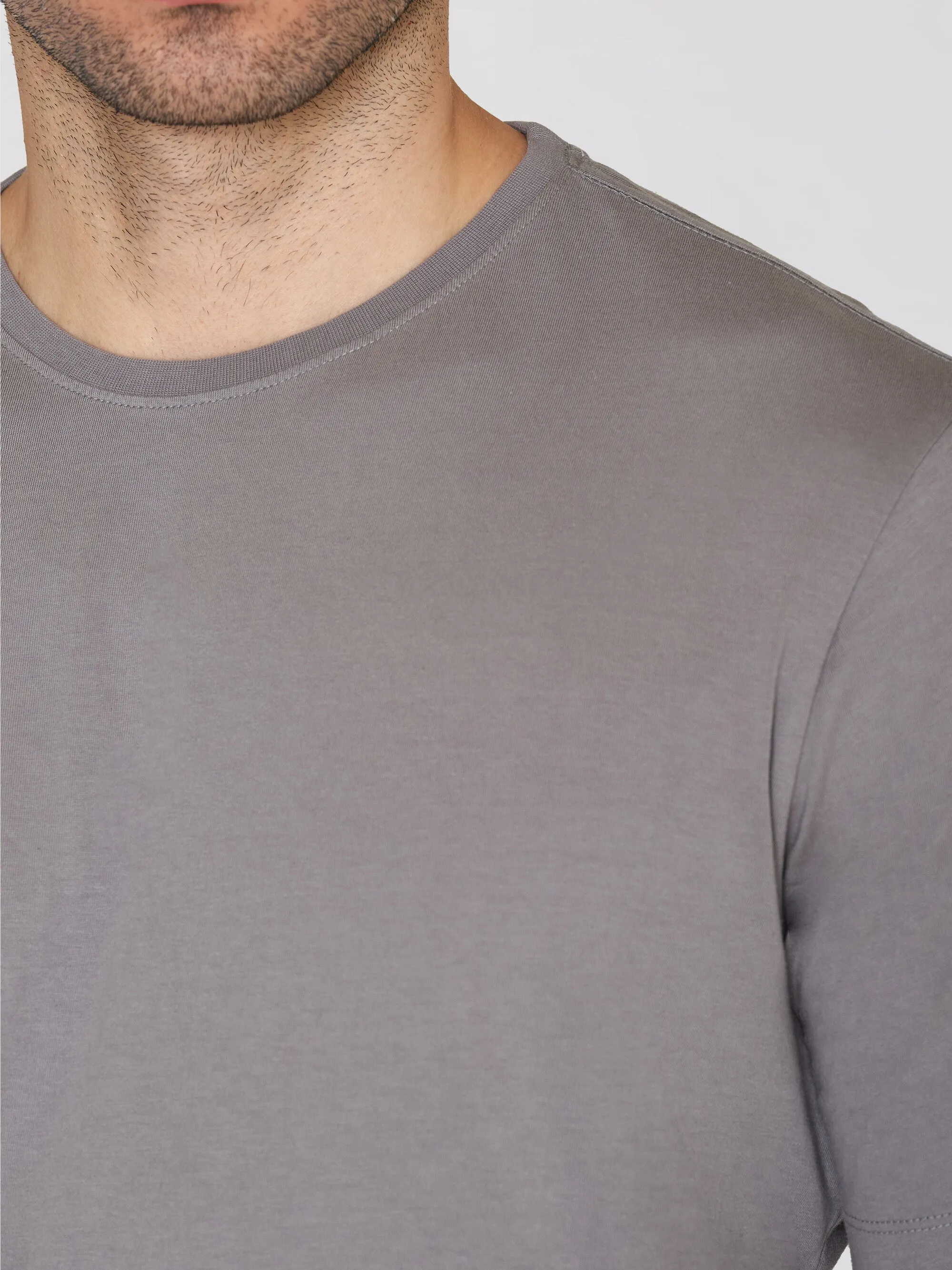 Regular fit Basic tee - Sharkskin