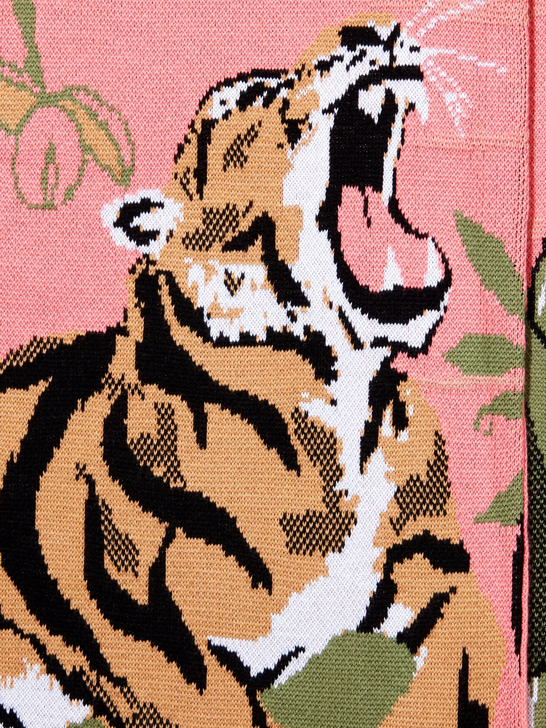 Roaring Tiger Cotton Jacquard Duster Pink
