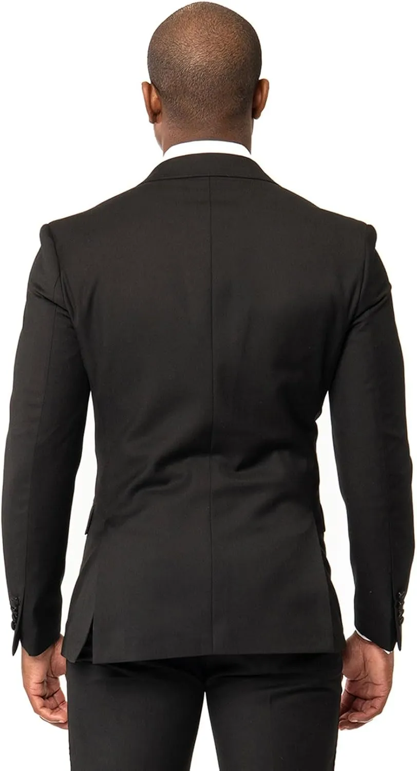 Slim Fit Double Breasted Men's Dinner Blazer Tuxedo Jacket Peak Lapel