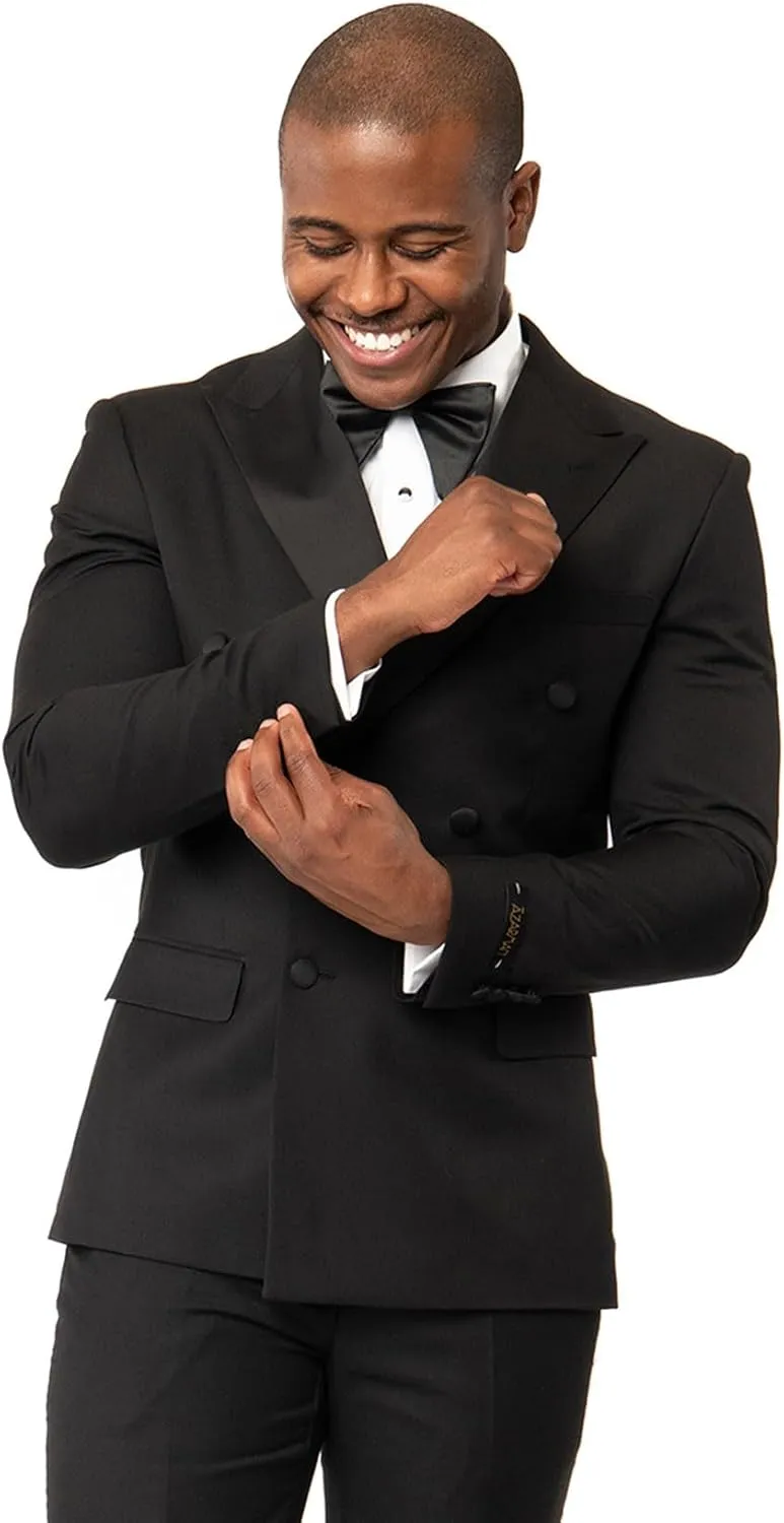 Slim Fit Double Breasted Men's Dinner Blazer Tuxedo Jacket Peak Lapel